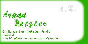 arpad metzler business card